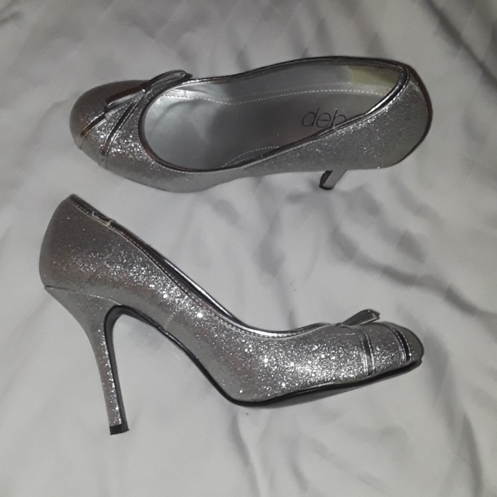 Silver sparkle shoes